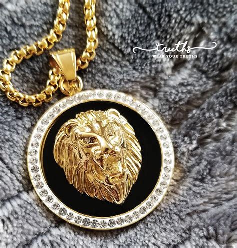 versace lion pendant|versace pendant necklace.